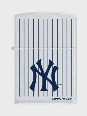 White New York Yankees Pinstripe Zippo Lighter
